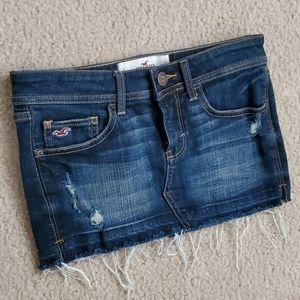 Hollister Distressed Denim Mini Skirt